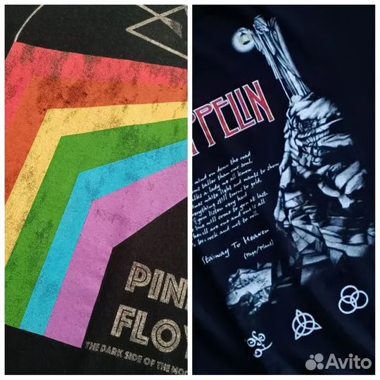 Футболки мерч музыка LED Zeppelin Pink Floyd