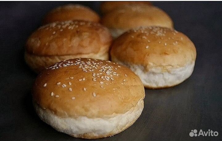 Булочки для бургеров с кунжутом \ булочки без кунж