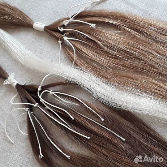 Накладка из натуральных волос на теменную зону