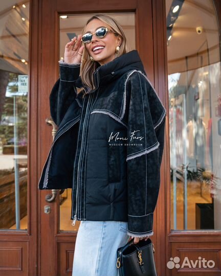 Куртка черная с капюшоном 75 см