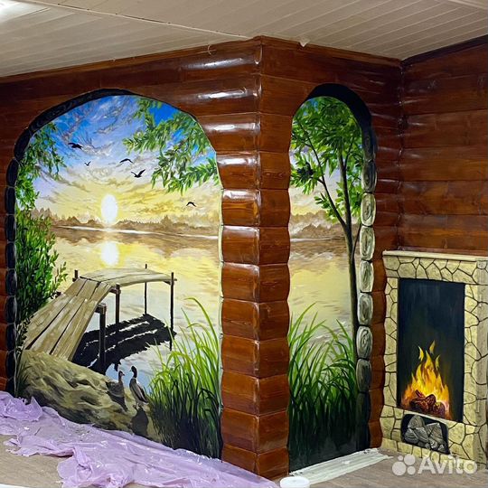 Роспись стен. Портреты. Художник