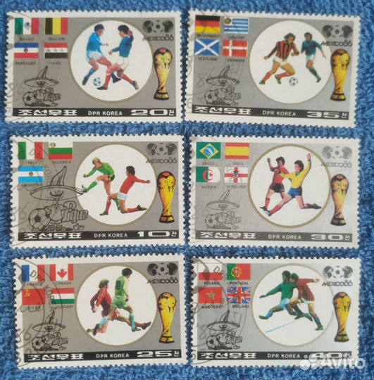 Почтовые марки СССР футбол 1986 год