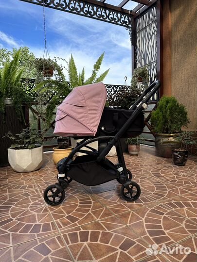 Коляска bugaboo bee 6 2 в 1 + капор черного цвета