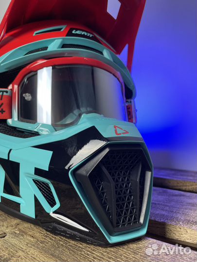 Мотошлем Leatt Moto 7.5 V23 Fuel + Очки