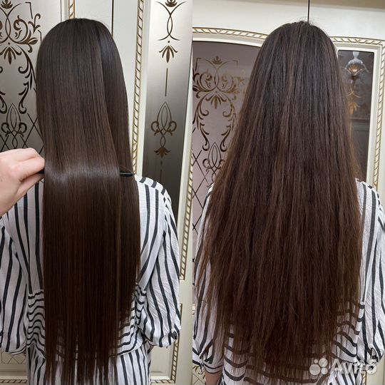 Кератиновое выпрямление волос