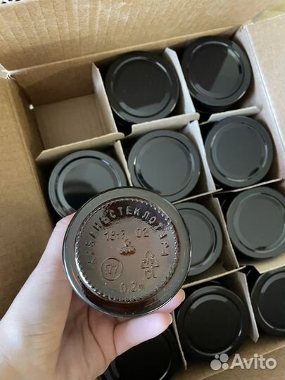 Банки коричневые для свечей 0,2 л