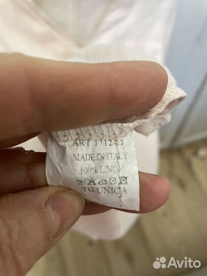 Блуза лен 100% розовая