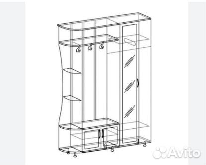 Прихожая Лика 1 графит юкон 1.5 метра