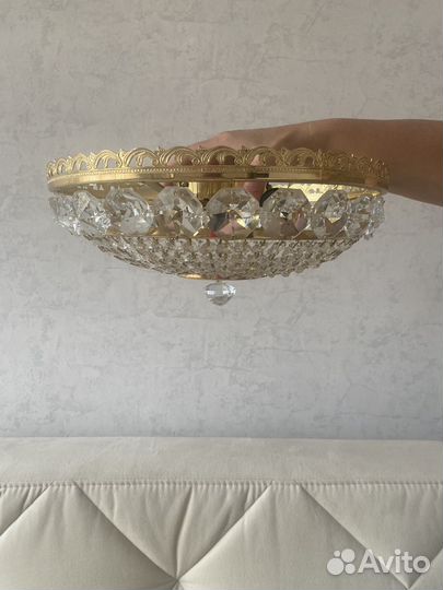 Люстра хрустальная чехословакия богема