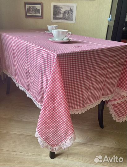 Скатерть новая в клетку на пасху 145*180