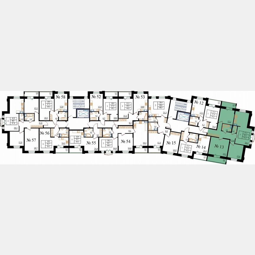 3-к. квартира, 91,7 м², 4/8 эт.