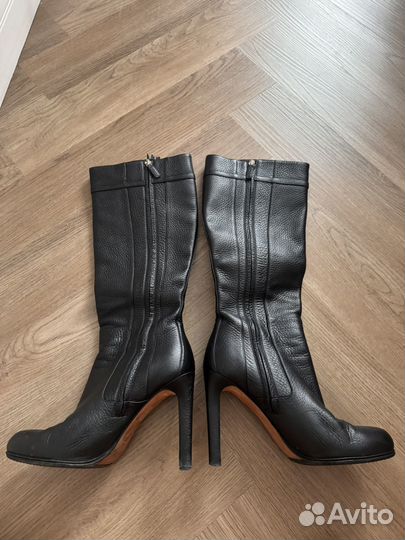 Кожаные сапоги Gucci 40 размера оригинал