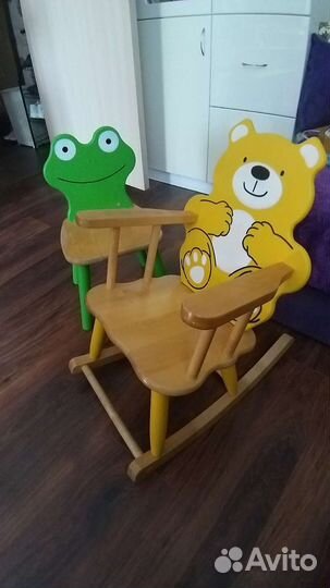 Кресло качалка и стул детские
