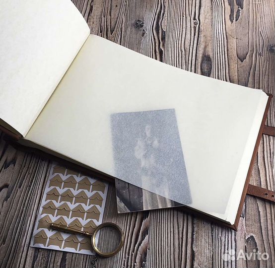 Фотоальбом кожаный семейный с ремешками