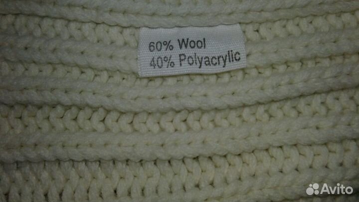 Шапочка+ шарф (молочного цвета)