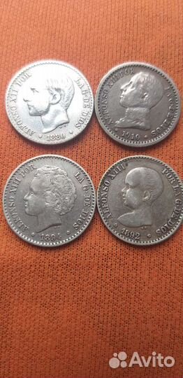 Испания. 50 сентимо 1880г