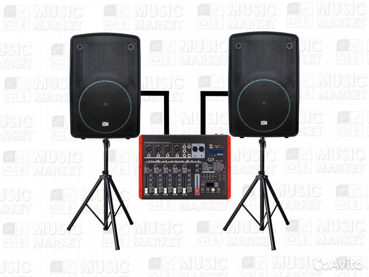 Комплект акустики, мощность — 600/1200 Вт