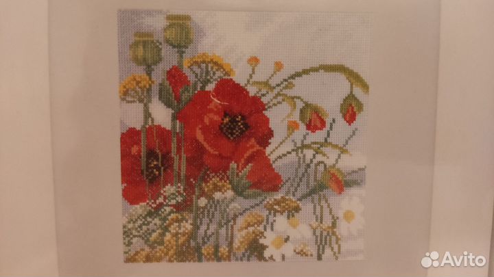 Набор для вышивания крестом Lanarte Маки