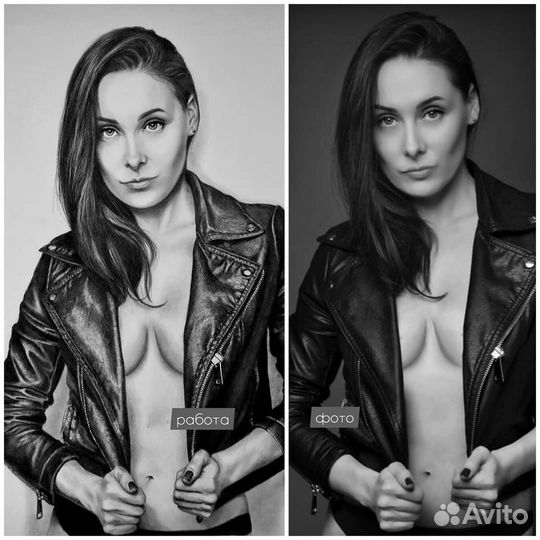 Портрет по фото карандашом