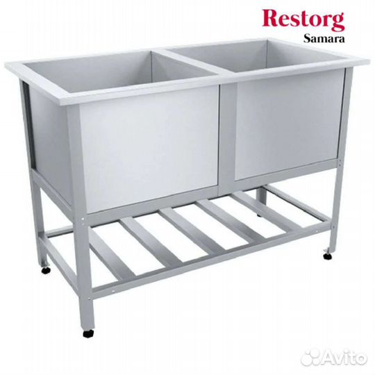 Мойка нержавеющая Ванна моечная двухсекционная