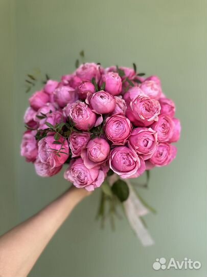 Кустовые пионовидные розы. Цветы и доставка