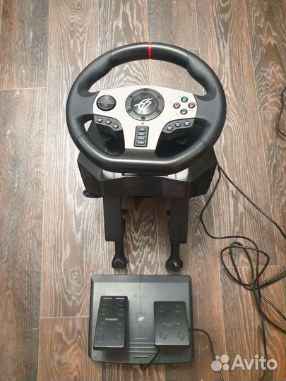 Игровой руль с педалями для пк