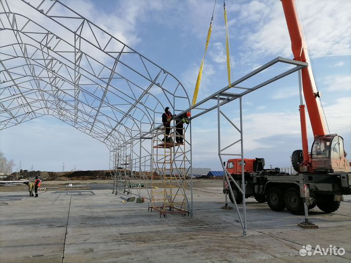 Каркас ангара Технотент 12х24 м. с двускатной крыш