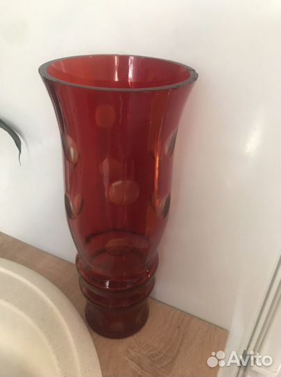 Ваза чешское стекло