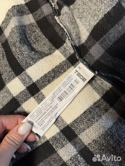 Рубашка в клетку теплая женская