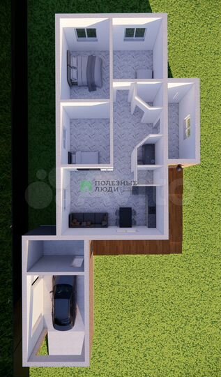 Коттедж 130 м² на участке 8 сот.