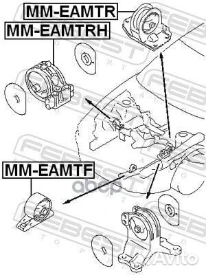 Опора двигателя mitsubishi galant 96-03 перед.M