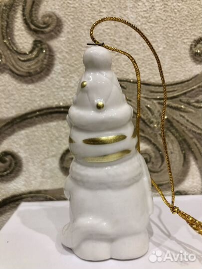 Фарфоровые елочные игрушки (тигренок и пуанты)