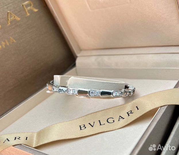 Bulgari браслет и кольцо премиум камни цирконий