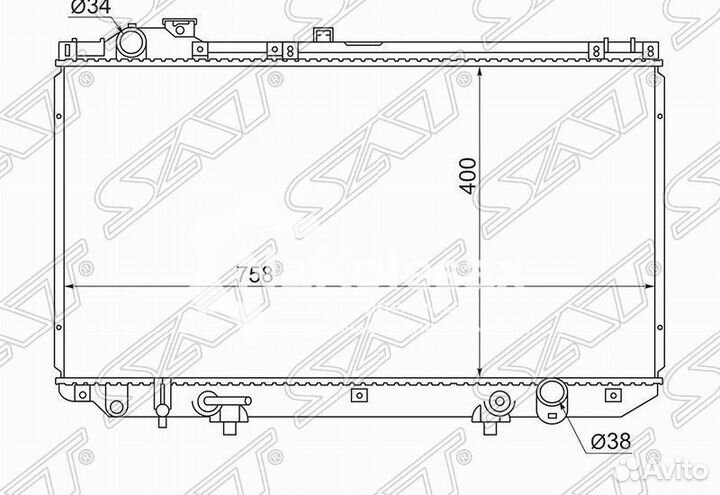 Радиатор lexus GS300/aristo majesta 3.0 97-05