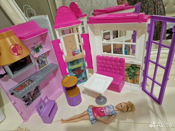 Кукольный домик для барби с мебелью