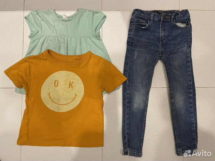 Пакет вещей на девочку 110см