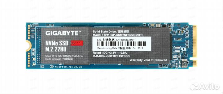 256 гб SSD M.2 накопитель gigabyte NVMe SSD GP-GS