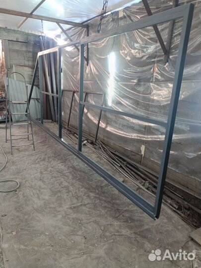 Откатные ворота с калиткой