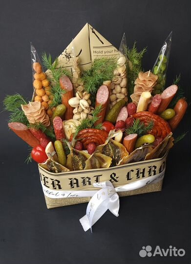 Мужской букет с колбасами