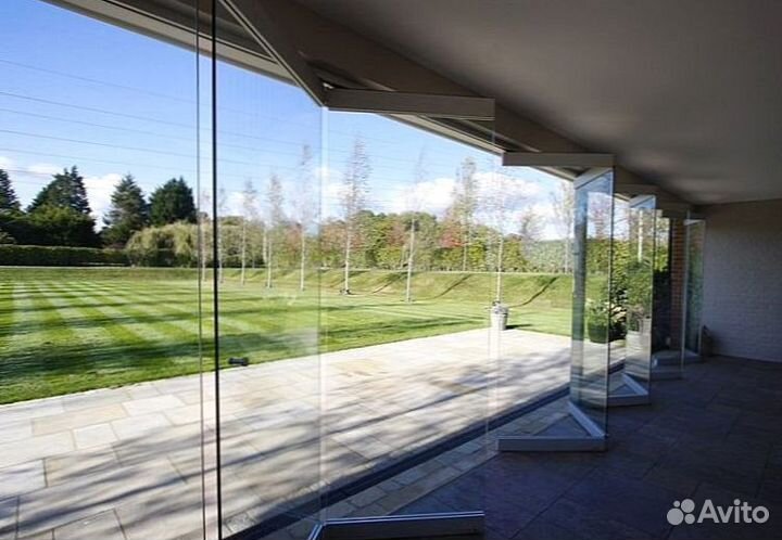 Безрамное остекление панорамное террас