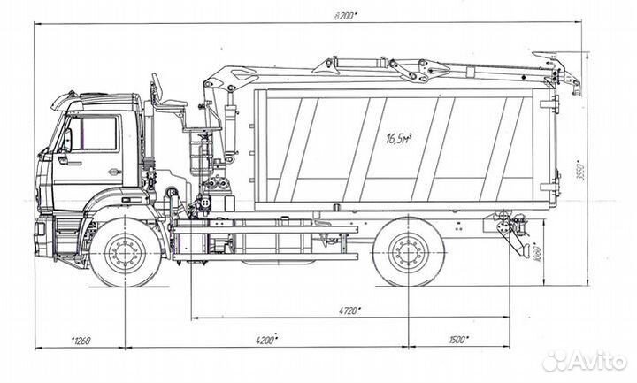 КамАЗ 43253-3010-69 с КМУ, 2023