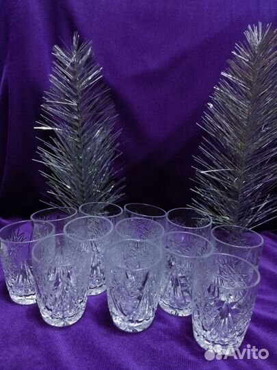 Хрустальные рюмки, стопки, кружки,штоф СССР