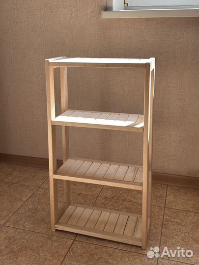 Стеллаж этажерка деревянная напольная настенная