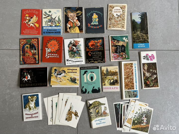 Открытки наборы сказки СССР