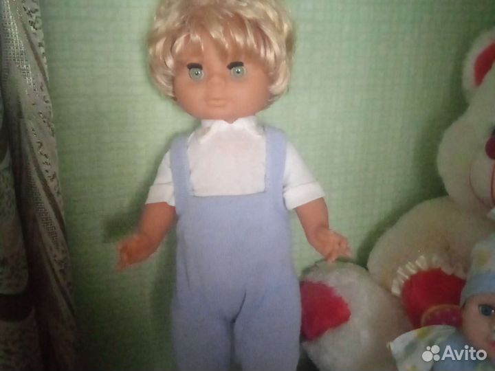 Кукла Германия 49см в голубом комбенизоне