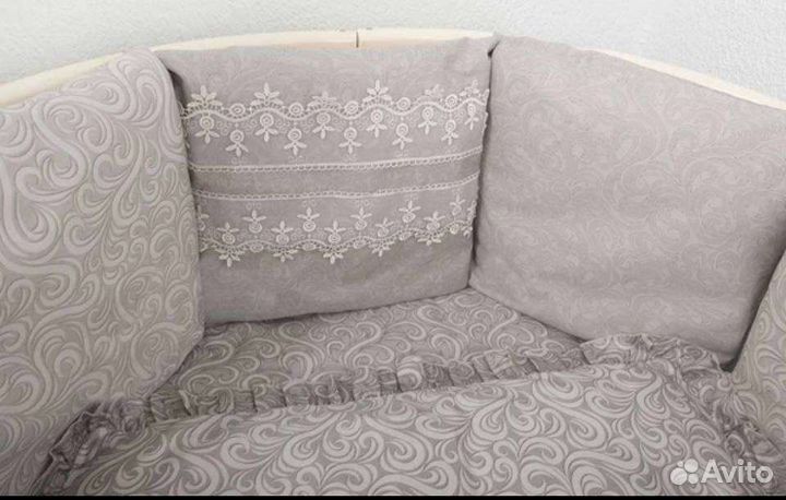 Бортики в кроватку постельное белье сонный гномик