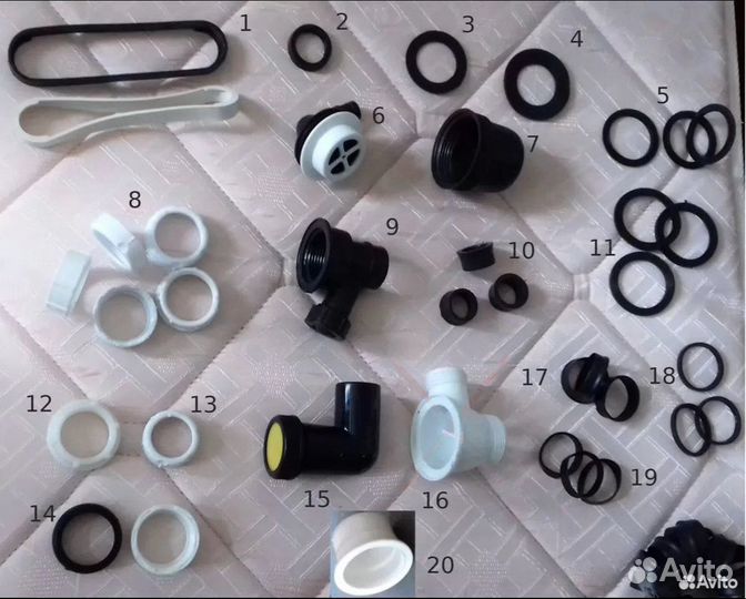 Ремкомплект запчастей для сифона, можно штучно