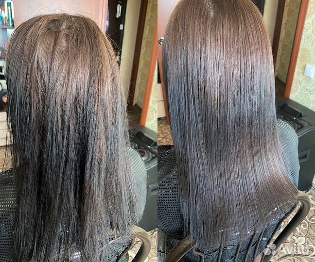 Кератиновое выпрямление волос