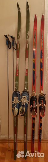 Лыжи беговые взрослые с ботинками р.39-40 и р.44