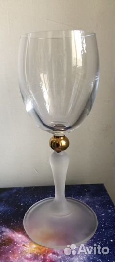 Фужеры Богемия, стаканы цветные винтаж, посуда